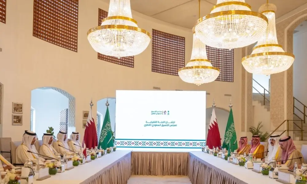 Image Source mofa.gov.sa - Foreign Minister Receives the Prime Minister and Foreign Minister of Qatar and Co-Chairs the Executive Committee Meeting of the Saudi-Qatari Coordination Council - MENAWireNOW.com