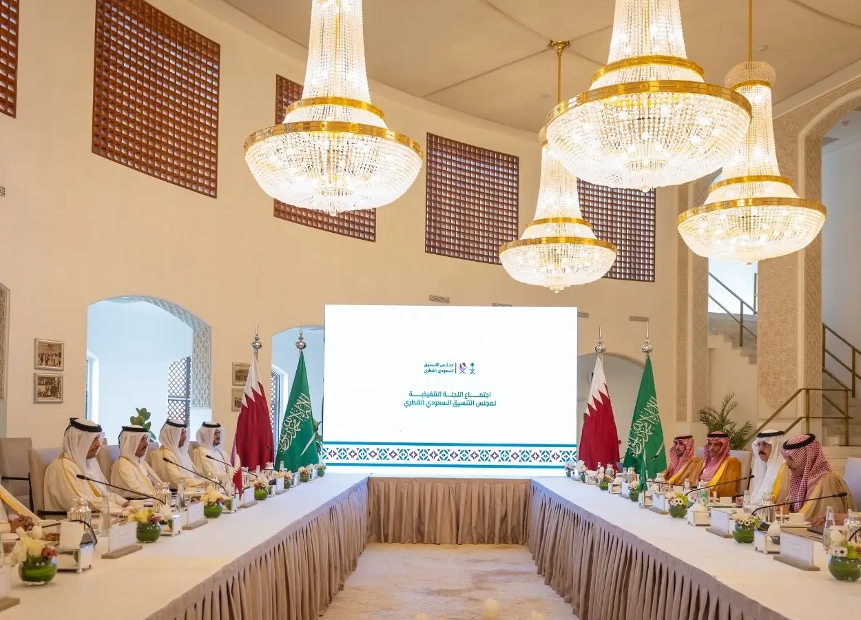 Image Source mofa.gov.sa - Foreign Minister Receives the Prime Minister and Foreign Minister of Qatar and Co-Chairs the Executive Committee Meeting of the Saudi-Qatari Coordination Council - MENAWireNOW.com