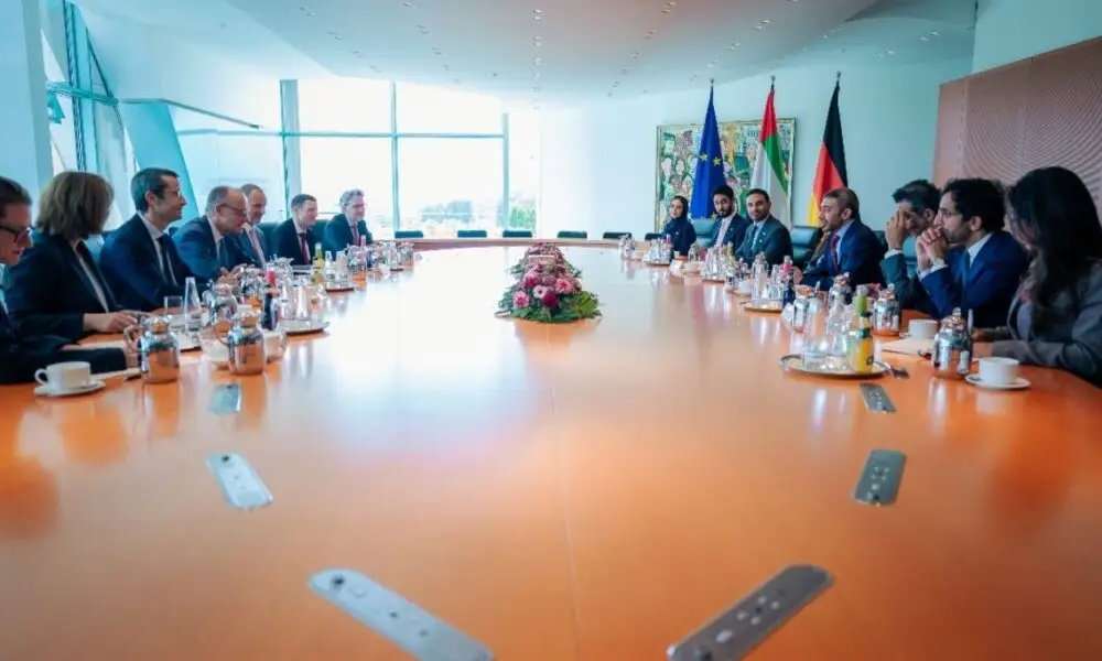 Image Source - mofa.gov.ae - Abdullah bin Zayed meets German Chancellor in Berlin - MENAWireNOW.com