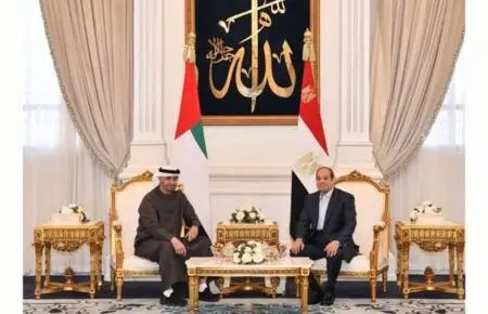 Image Source presidency.eg - President El-Sisi Meets UAE President HH Sheikh Mohamed bin Zayed in New El-Alamain City - MENAWireNOW.com