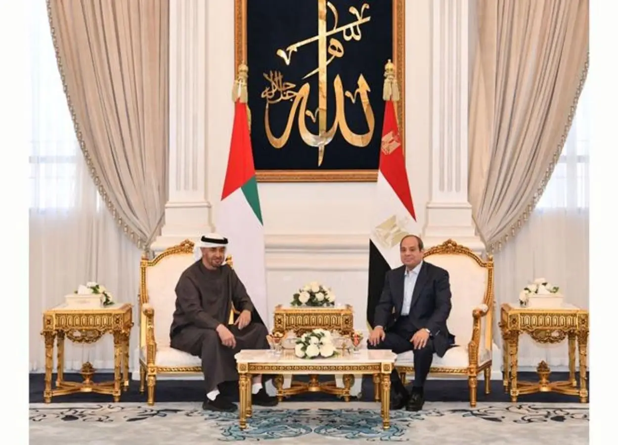 Image Source presidency.eg - President El-Sisi Meets UAE President HH Sheikh Mohamed bin Zayed in New El-Alamain City - MENAWireNOW.com
