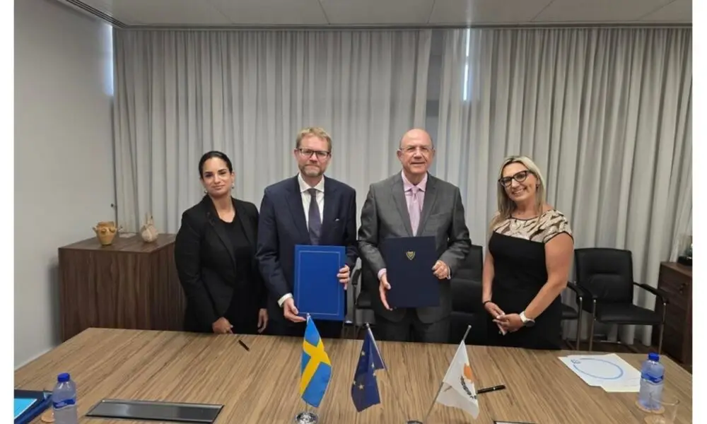 Source gov.cy - the Republic of Cyprus and the Government of the Kingdom of Sweden - MENAWireNOW.com