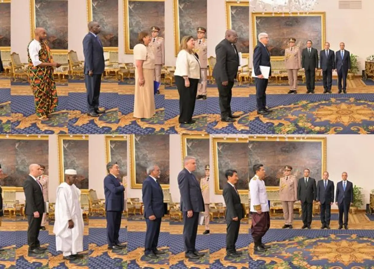 Source - presidencyeg - President El-Sisi Receives Credentials of 17 New Ambassadors - MENAWireNOW