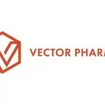 Vector Pharma logo: red geometric hexagon with a stylized V and the text VECTOR PHARMA next to it