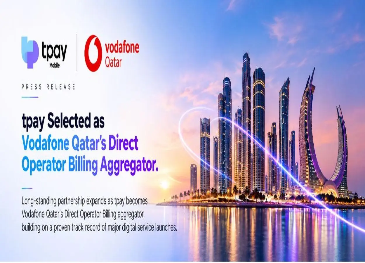 Image Source - GlobeNewsWire.com - tpay Selected as Vodafone Qatar’s Direct Operator Billing Aggregator - MENAWireNOW.com