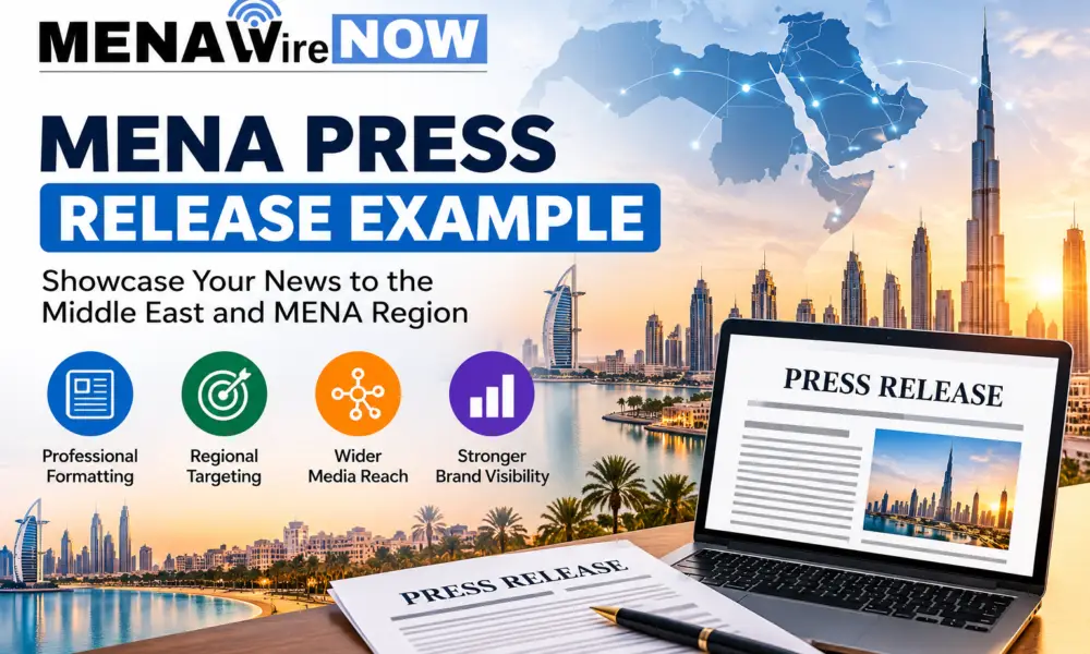 Explore a MENA press release example with effective formatting and regional targeting. Reach Middle East audiences with MENAWireNOW.